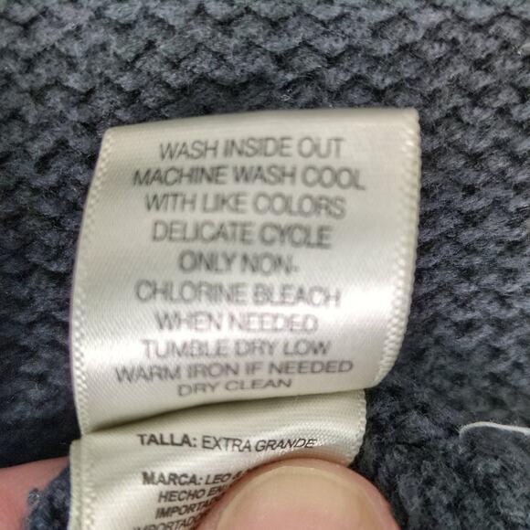 Leo & Nicole Women's XL Black Knit Long Open Cardigan Sweater, Lagenlook Goth - Picture 6 of 6